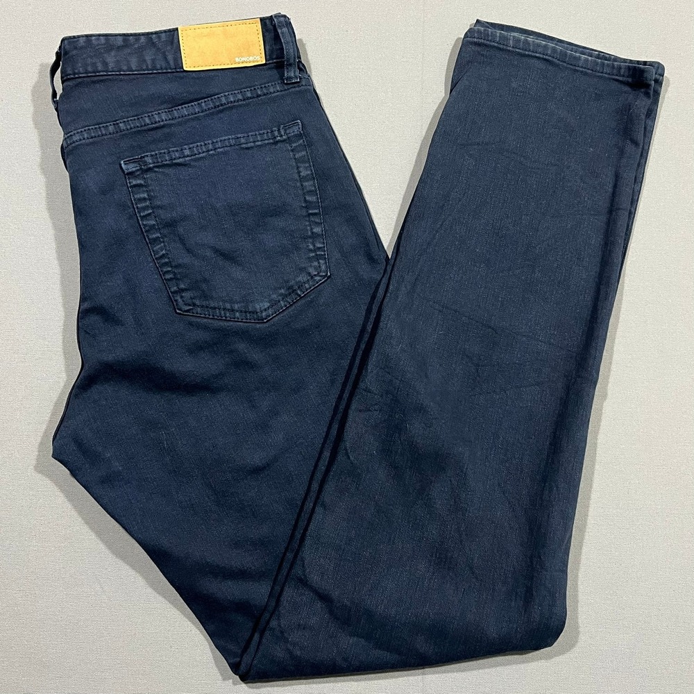 Bonobos Travel Jeans Slim Smart Casual Preppy Navy Blue Mens 35x36